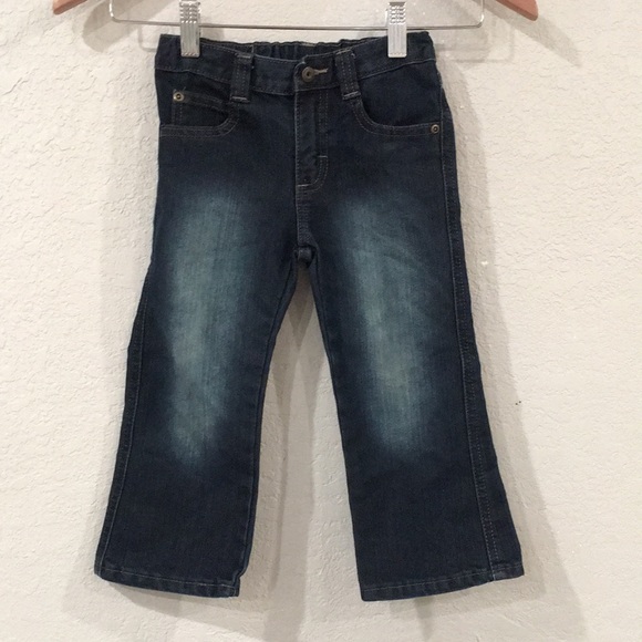 Wrangler Other - 👍$7/Bundle Wrangler Boys Sz 3T Dark Wash Bootcut Jeans Adjustable Waistband